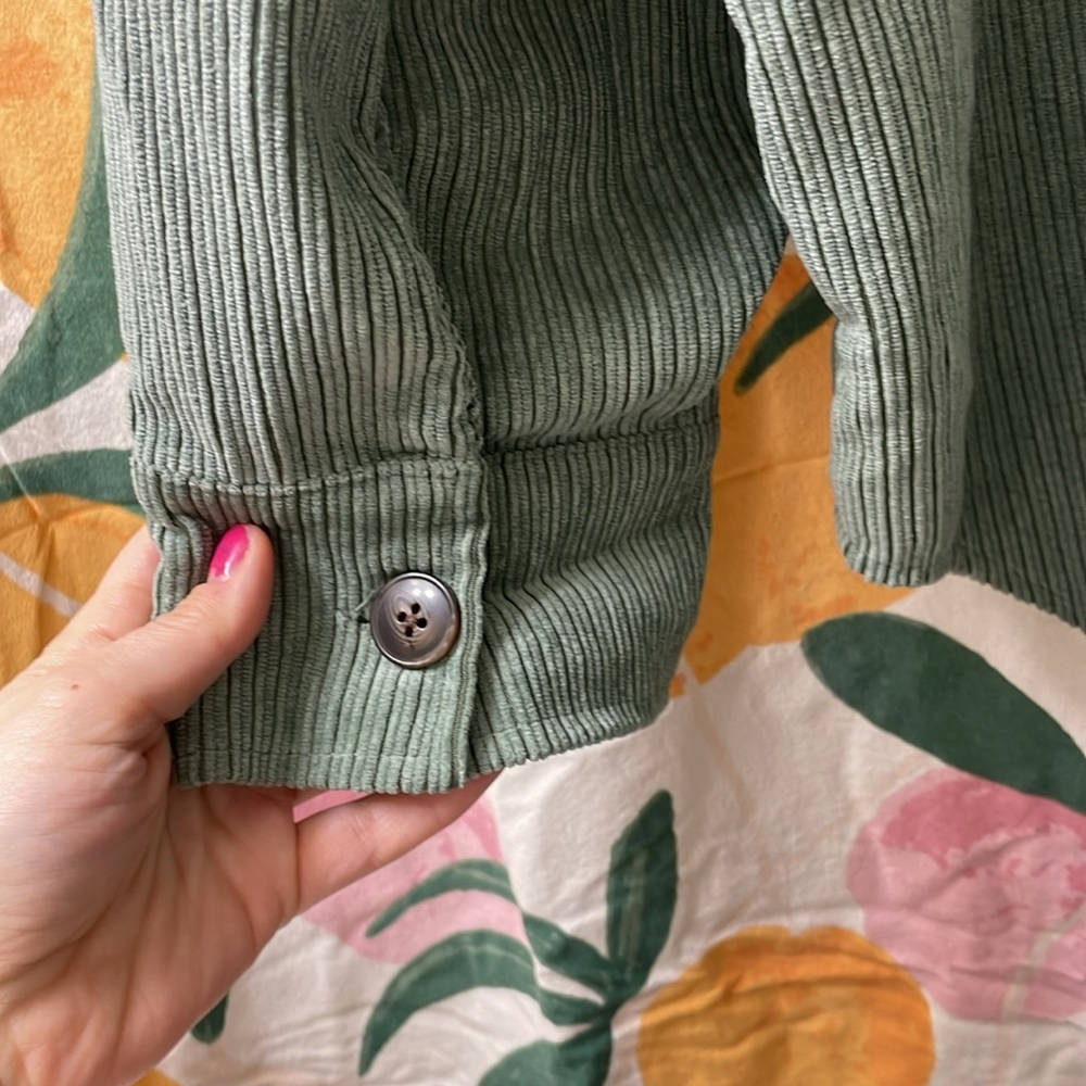 Green Cisono Corduroy Shirt - Picture 6 of 7